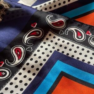 Large Silk Scarf Rectangular Bandana Foulard